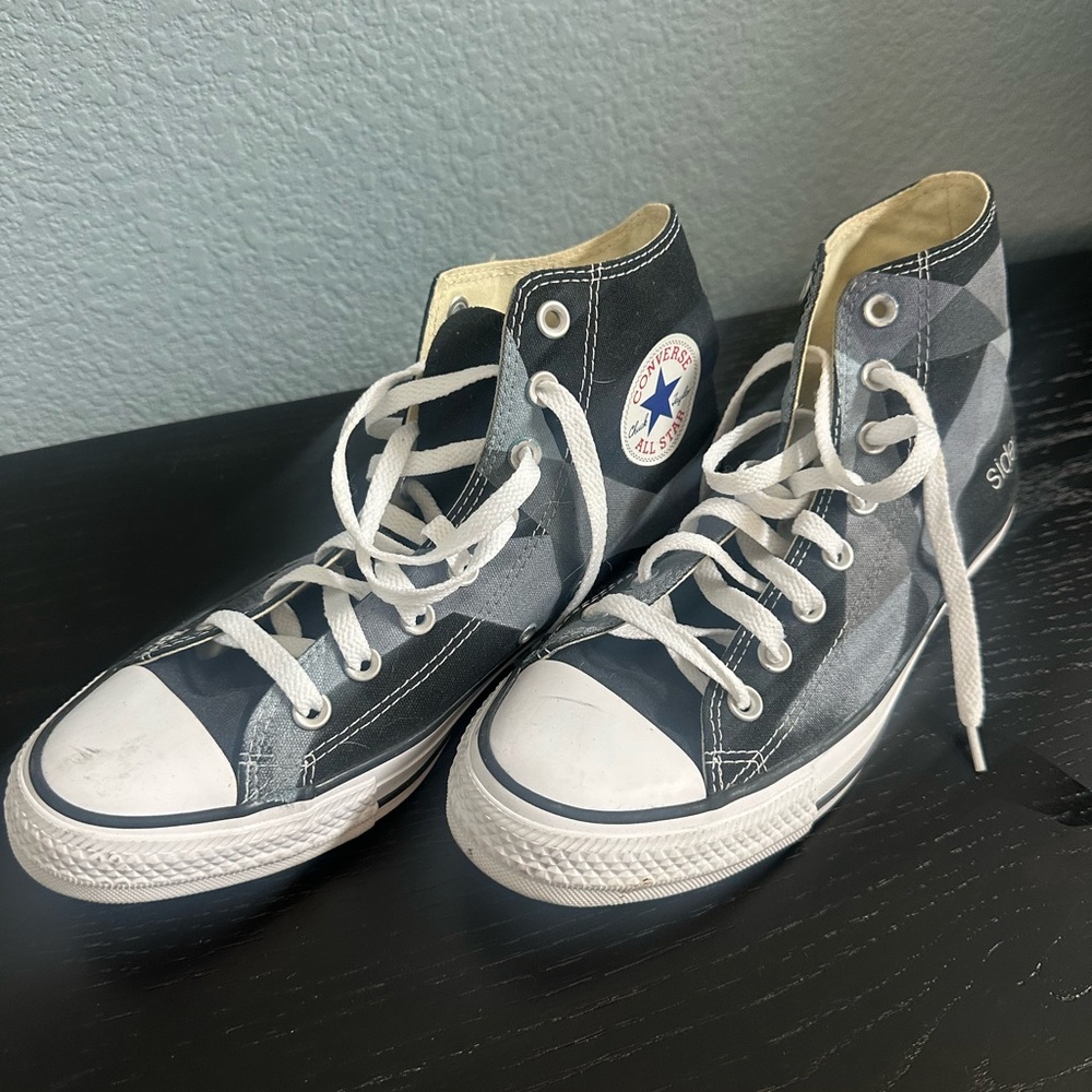 Converse Black and Gray Checkered Sneakers